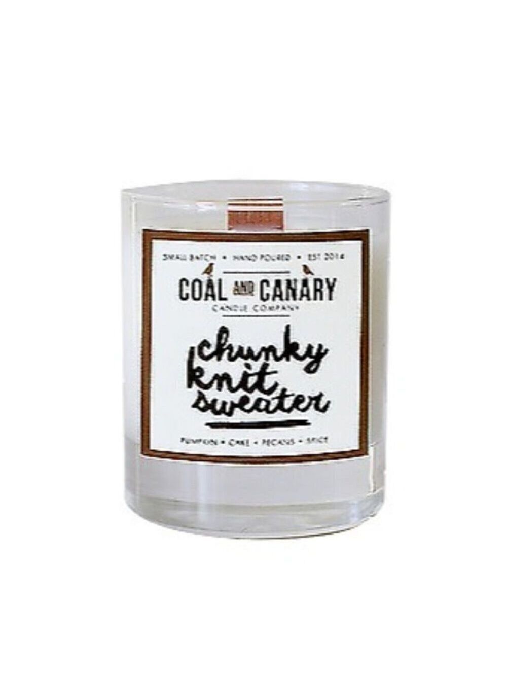 Soy Candle with Wooden Wick - Chunky Knit Sweater
